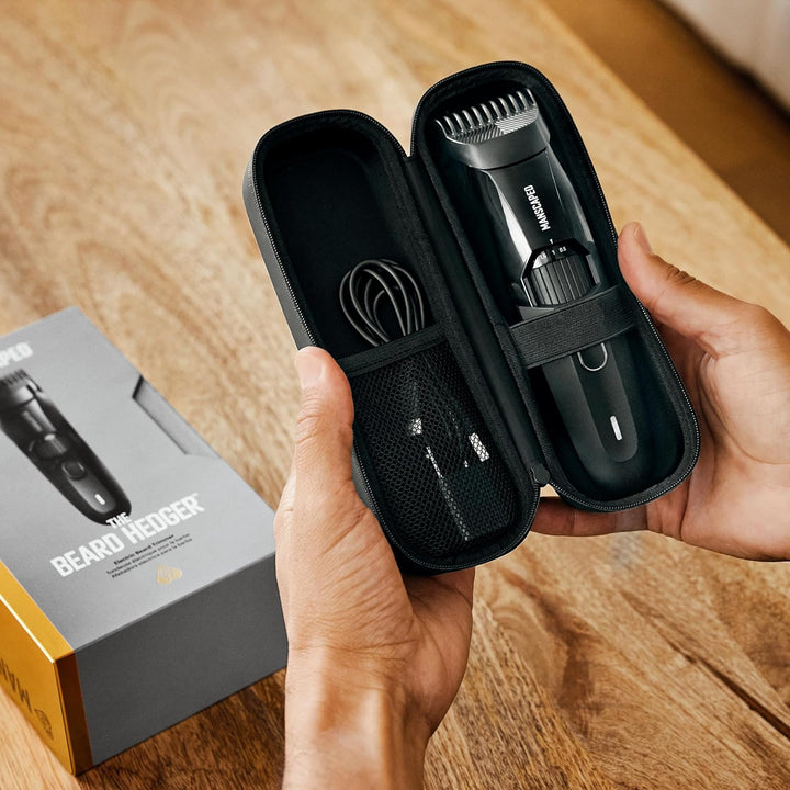 ® the Beard Hedger® Premium Men'S Beard Trimmer, 20 Length Adjustable Blade Wheel, Stainless Steel T-Blade for Precision Facial Hair Trimming, Cordless Waterproof Wet/Dry Clipper