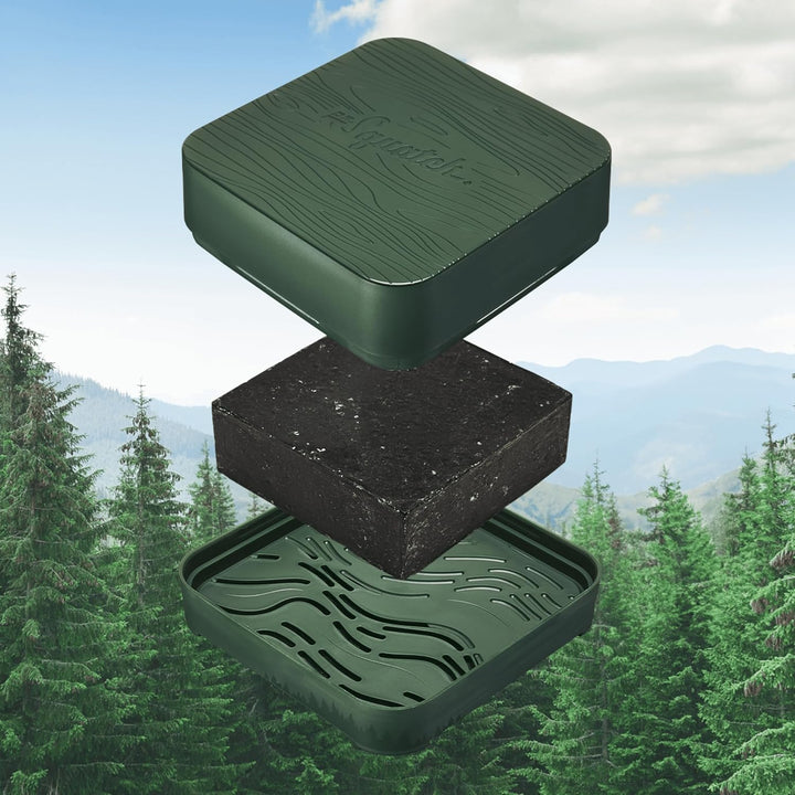 NEW Bricc House Travel Pack - Soap Travel Case + Birchwood Breeze, Fresh Falls Soap + Wood Barrel Bourbon Deodorant + Vanilla Bourbon Lip Balm - Full Routine Natural Men'S Care Kit