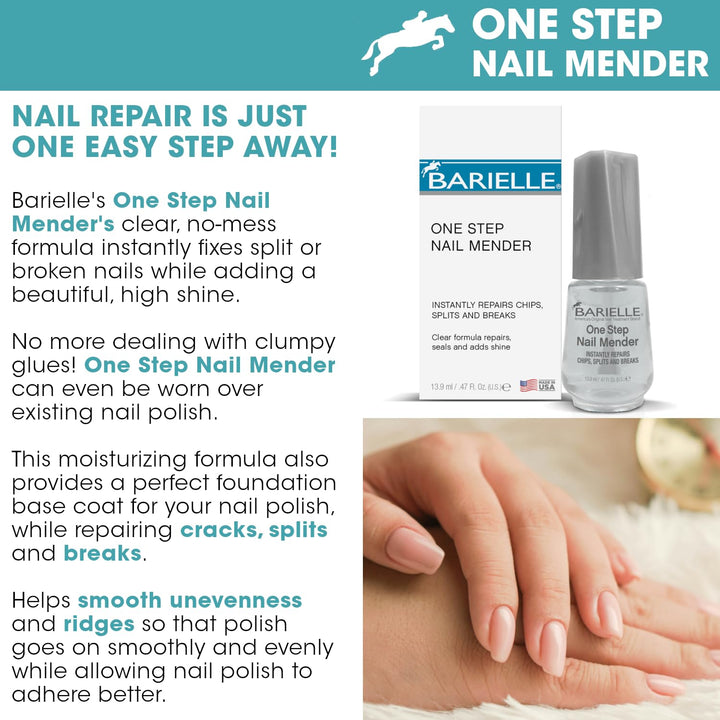One Step Nail Mender .47 Oz. - Repairs Split, Chipped and Damaged Nails Clear