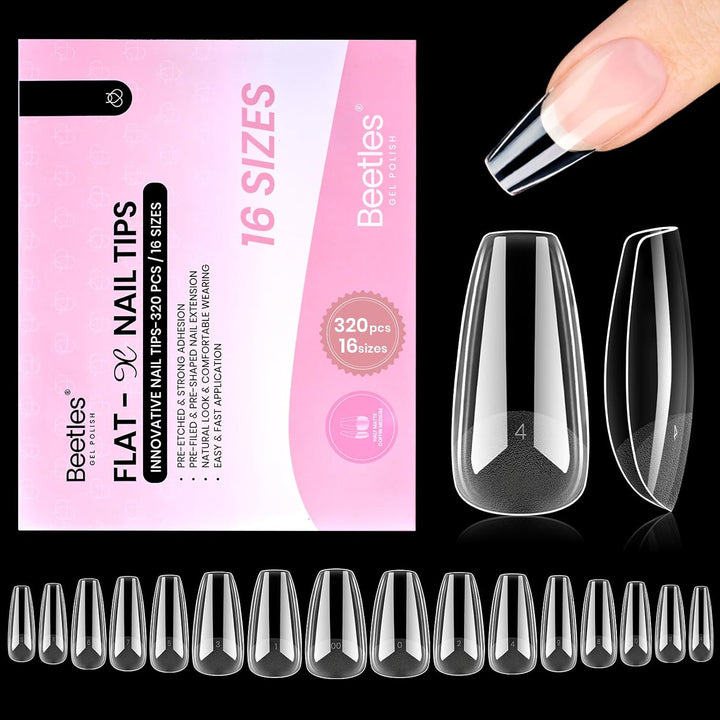 Beetles 2Pcs*20G Solid Nail Glue Gel, Tipex Soft Nail Tips Glue Super Strong for Acrylic Nails Extension Fake Nails Press on Nails, Christmas Nail Art, U V Light Required