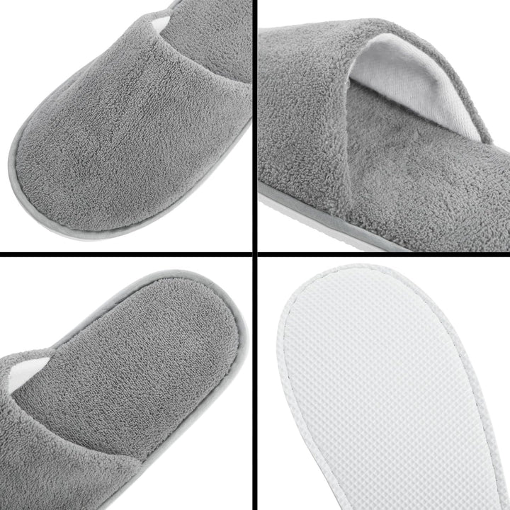 12 Pairs Disposable Slippers for Guests, Bulk Pack for Hotel, Spa, Shoeless Home, (US Men Size 11, Women 12)