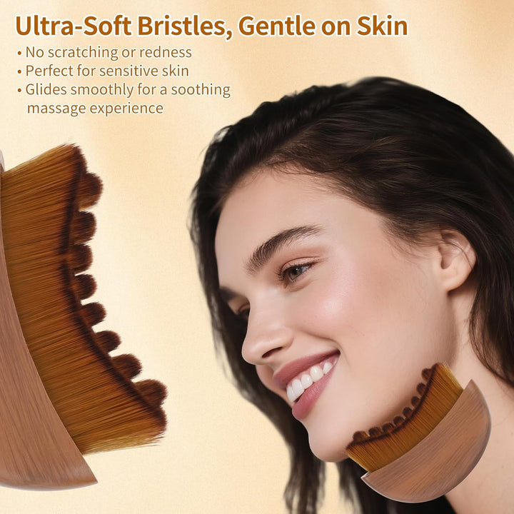 New Lymphatic Contour Face Brush, Dry Brushing Face Brush, Lymphatic Drainage Device for Face and Body, Chin & Jawline Sculpting, Ergonomically Designed to Fit the Skin Precisely and Relieve Fatigue