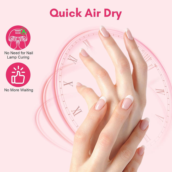 Super Strong Nail Glue for Press Ons: Acrylic Nail Tips-Fake Nails-Salon Quality, Brush On, Quick Dry, Easy Application Durable & Long-Lasting Fast Glue False Nails, Hema Free