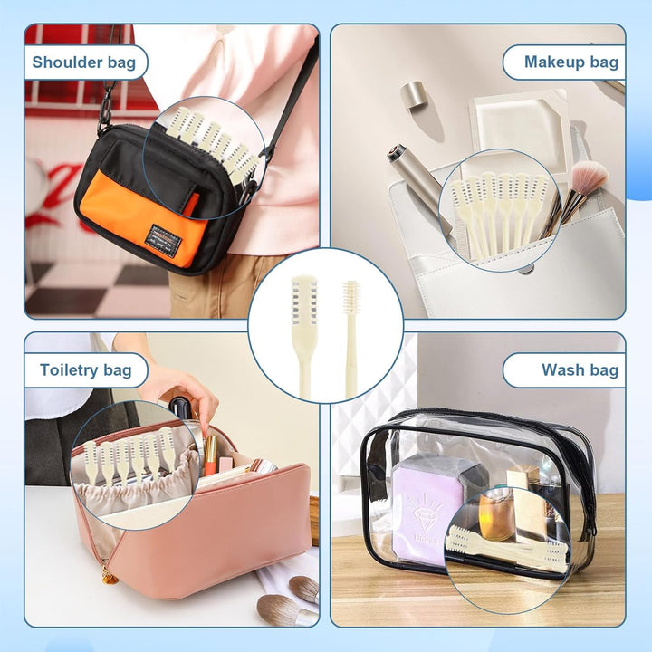 6 Pcs 2-In-1 Nasal Cutter, Upgrade Double Sided Nose Knife, 360 Nostril Hair Remover Tool, Trimmer for Men, Women, Soft Cleaning Brush (Cream)