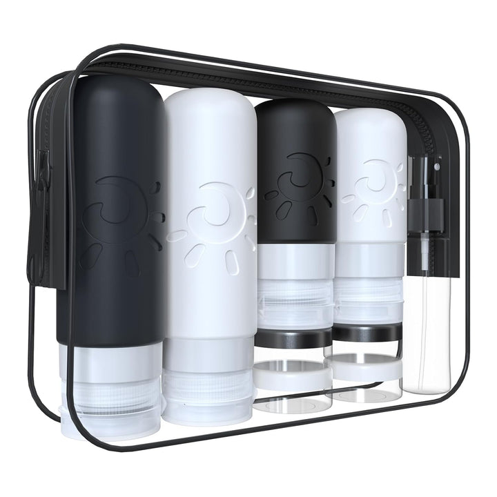 18 Pack Travel Bottles for Toiletries, TSA Approved Silicone Travel Containers Leak Proof Refillable Travel Accessories for Shampoo Conditioner Lotion Body Wash(Multicolored C)