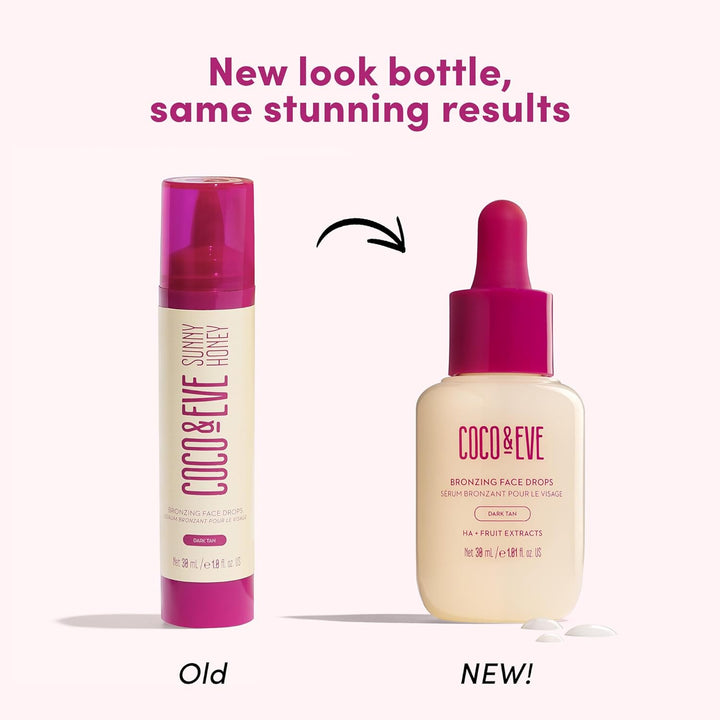 Sunny Honey Bronzing Face Tanning Drops (Medium Glow) for Natural Self Tanning Hydrating Hyaluronic Acid. Gradual Face Tanning Serum. Indoor Sunless Moisturizing Self Tanner (1 Fl Oz)