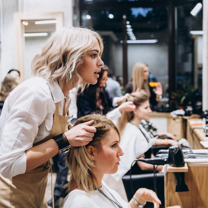 | Barber Chair | Hydraulic Styling Chair | PU Leather | Adjustable Height | Footrest | Anti-Slip Chrome Base | Heavy-Duty Steel Frame | Black | for Hair Stylists & Home Use