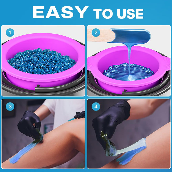 Wax Beads, Bagged 500G/1.1Lb/17.6Oz, Waxing Beans for Hair Removal, Women Men, Home Waxing for All Body and Brazilian Bikini Areas (500G)