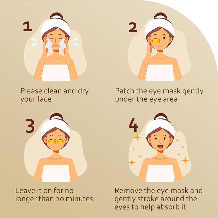 Under Eye Patches (30 Pairs), 24K Gold under Eye Mask for Puffy Eyes, Dark Circles,Bags and Wrinkles with Collagen,Relieves Pressure and Reduces Wrinkles,Revitalises and Refreshes Your Skin