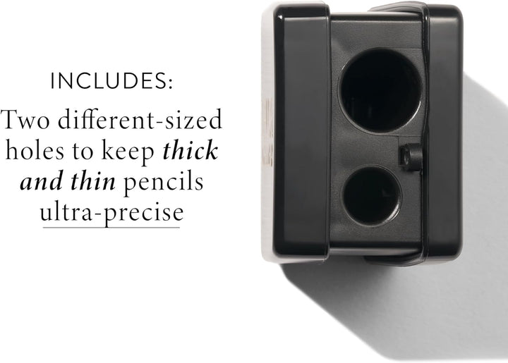 Eye + Lip Cosmetic Pencil Sharpener - Easy to Clean - Eyeliner, Lip Liner and Eyebrow Pencil Sharpener