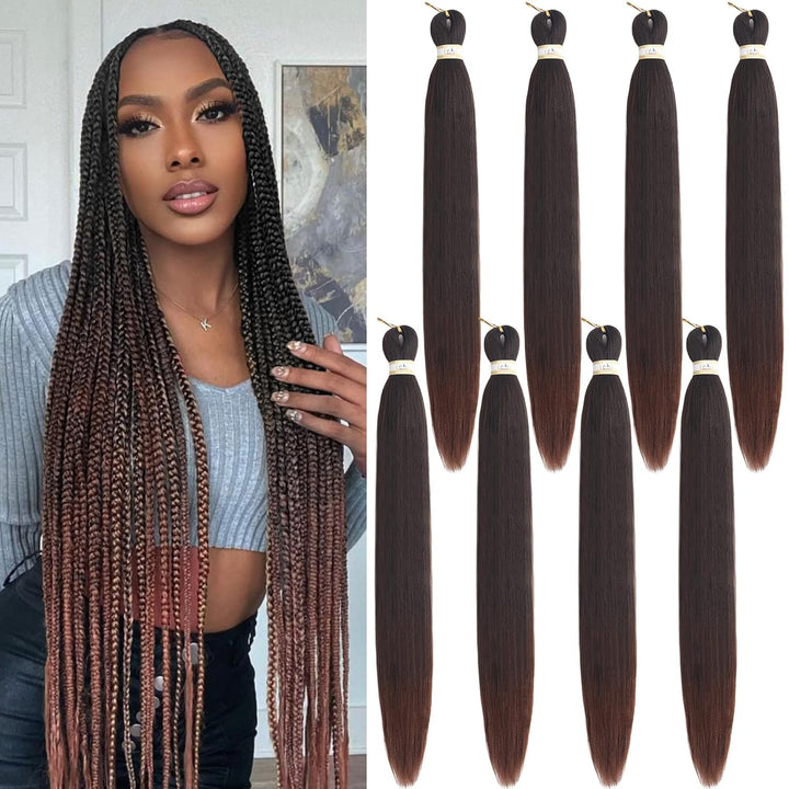 Long Purple Braiding Hair 30 Inch, Pre Stretched Synthetic Braiding Hair for Braids,2 Packs Purple Rumi Hair Extensions for Stage Party Halloween Costume Cosplay