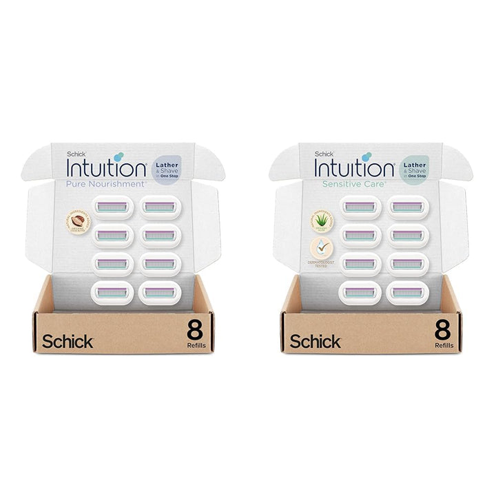 Schick  Refill, Pure Nourishment Razors for Women |  Razor Blades Refill with Organic Cocoa Butter, 8 Count Razor Refills