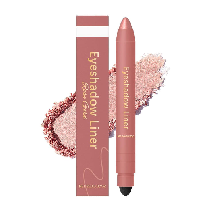 Shadow Liner Duo Plum: 2-In-1 Waterproof Eyeliner & Eyeshadow Stick, Smooth & Easy to Apply for Smoky or Natural Looks 6 Colors (2PCS-D)