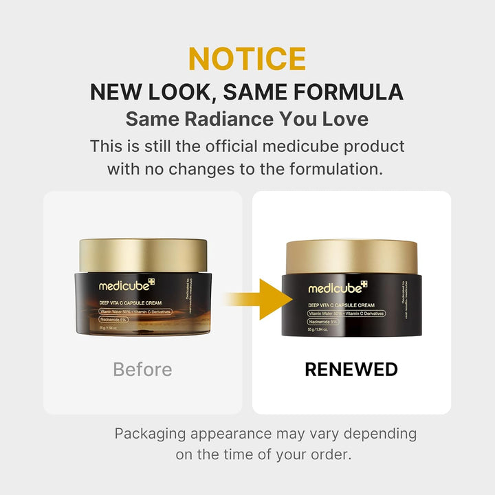 Deep Vitamin C Golden Capsule Face Moisturizer - Liposome Capsules for Wrinkles, Skin Radiance - Transparent Gel for Glow Hydration - Korean Skin Care 1.94 Oz