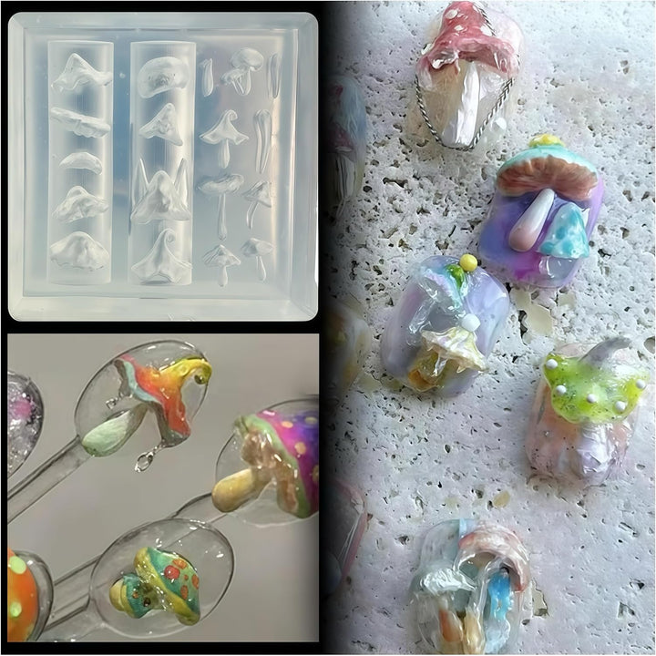 3D Flowers Nail Mold Silicone Nail Tools Spring Flower Nail Charms Resin Molds Nail Art for Accessories Nail Supplies