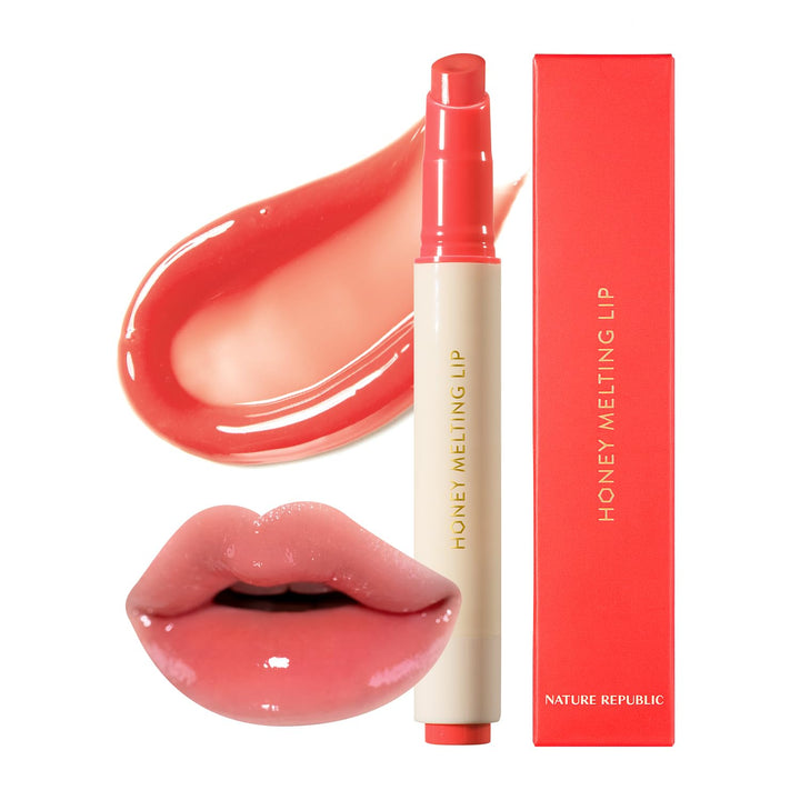 HONEY MELTING LIP GLITTER & PLUMPING (16 MIDNIGHT SPARKLE) SOFT LIP STICK Moisturizing Gloss, Volumizing Formula, Color Changing Sheer Tint, Shine Glimmer Finish, Korean Make Up
