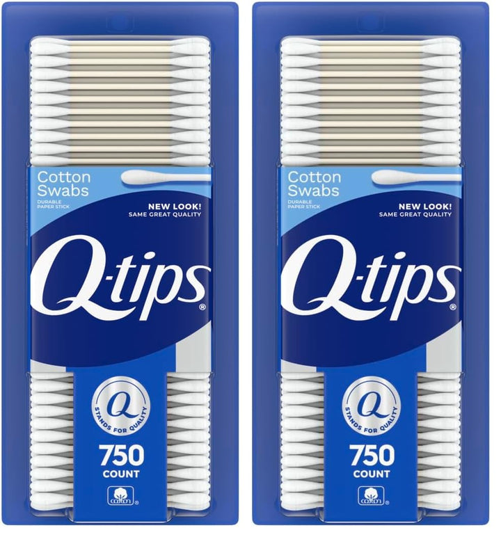 Cotton Swabs, Original, for Home, First Aid and Beauty, 100% Cotton, 750 Count