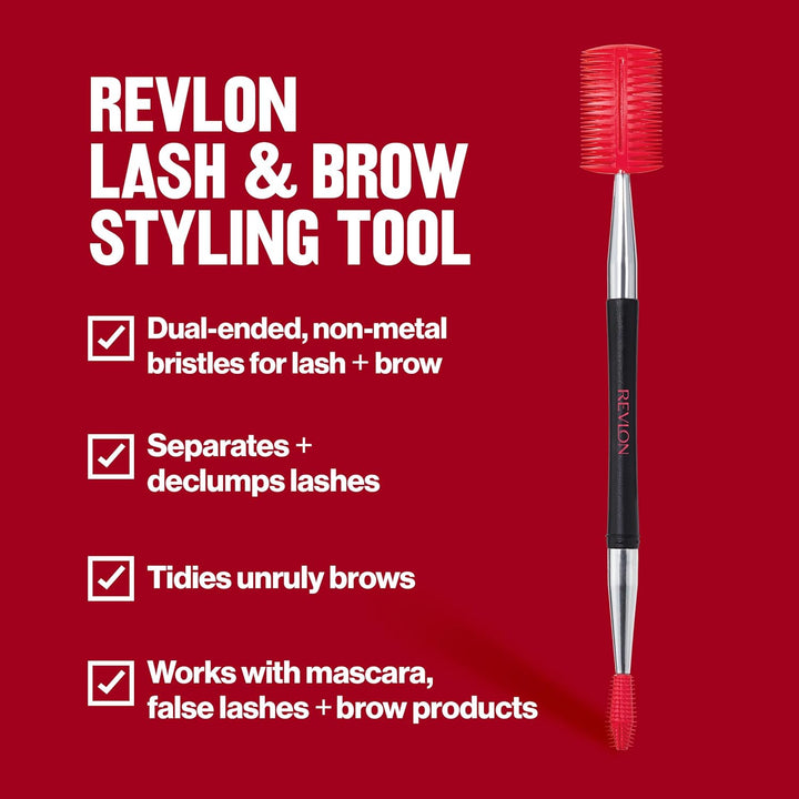 Lash & Brow Styling Tool, Dual Ended Eyelash Separator & Eyebrow Brush Spoolie, Works with Mascara & Brow Makeup, 1 Count