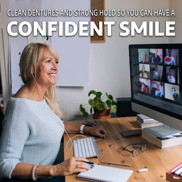 Zinc Free Denture and Partials Adhesive Cream, 2.4 Ounce (Pack of 4)