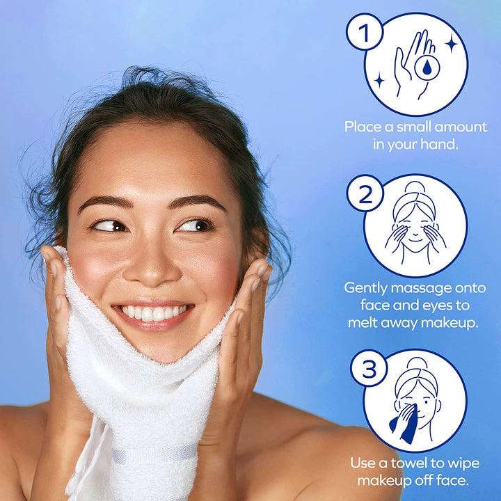 Face Moisturizer & Makeup Remover - Facial Cleanser & Cleansing Balm - Beta-Carotene Fragrance-Free Cream - 12 Oz