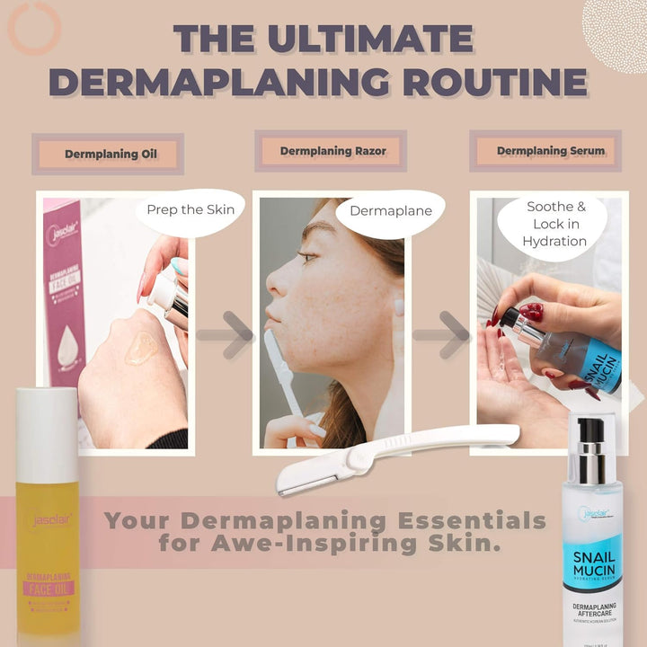 Dermaplaning Razor (9 Count) – Face Razors for Women for Peach Fuzz, Eyebrow Shaping & Gentle Exfoliation – at Home Facial Shaver for Smooth Skin & Flawless Makeup Prep