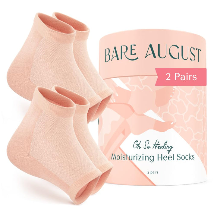 Moisturizing Heel-Repair Gel Socks – Overnight Spa Sleep Socks for Dry, Cracked Heels & Soft Feet