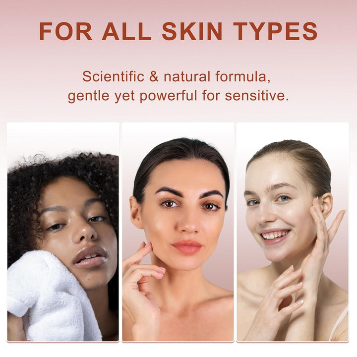 Facial Hair Removal Cream Kit for Women – Depilatory & Post Care Soothing Cream, 4 Min Painless & Flawless Face Hair Remover, Gentle Plant Formula for Sensitive Skin