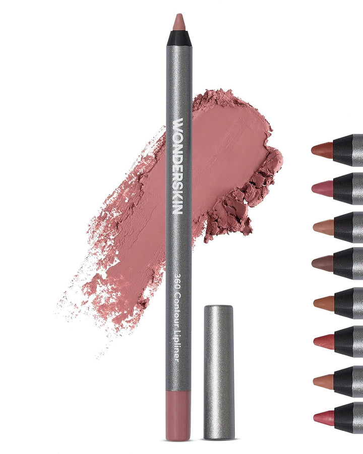 Lipliner Pencil - 360 Contour Lipliner, Long Lasting, Sharpenable, Waterproof and Transfer-Proof Brown Lip Liner Pencil (Saddle)