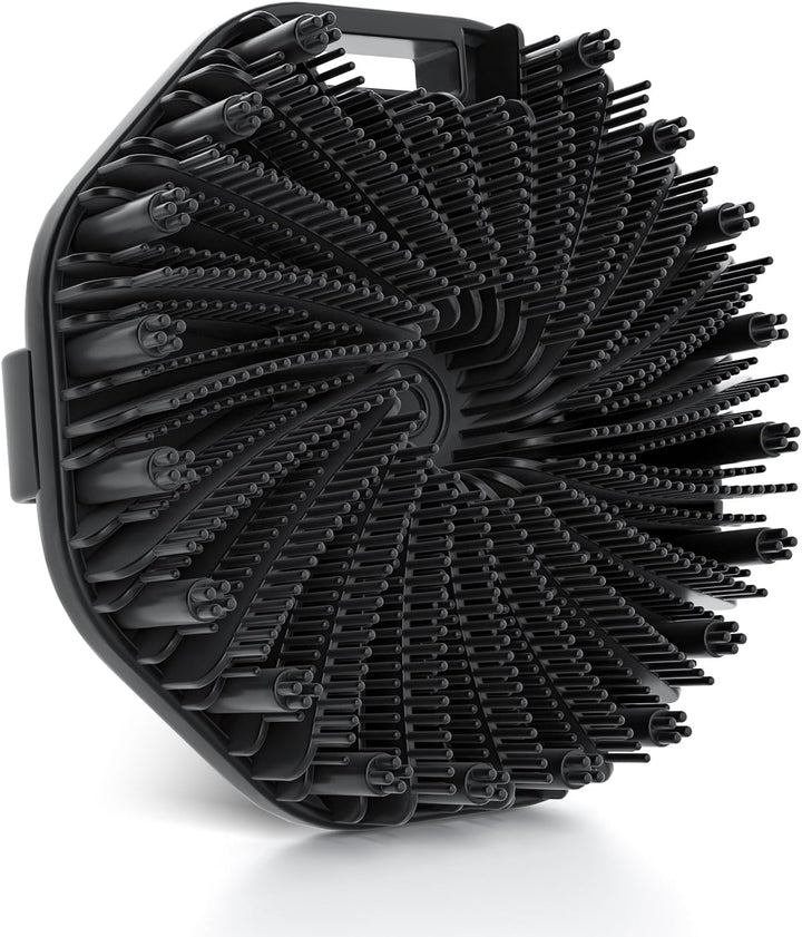 Silicone Body Scrubber, Exfoliating Body Wash Scrubbers Exfoliator, Shower Body Brush for Effective Showering Exfoliation and Gentle Massage (Black)