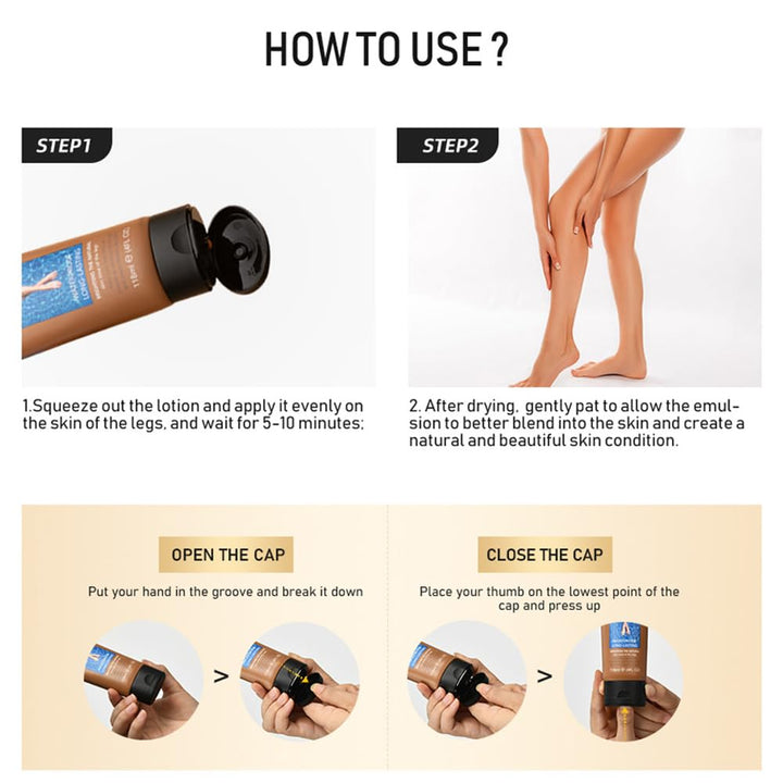 Leg Makeup Waterproof, No Transfer Body Concealer, Coverage for Vein, Scar, Tattoo (#02 Medium Glow, 1Pc)