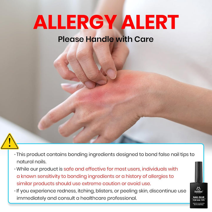 Beetles 9 in 1 Gel Nail Glue for Acrylic Nails Tips, 2 Pcs 10Ml Super Strong Nail Glue for Clear False Nails Tips Base Coat Rhinestones Blooming Art Christmas Nails Long Lasting U V Light Cure