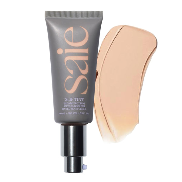 Slip Tint Tinted Moisturizer with SPF 35 - Light Coverage, Glowy Skin Tint & Mineral Sunscreen for Face with Hydrating Hyaluronic Acid - Summer Makeup Essential - Shade Three (1.35 Oz)