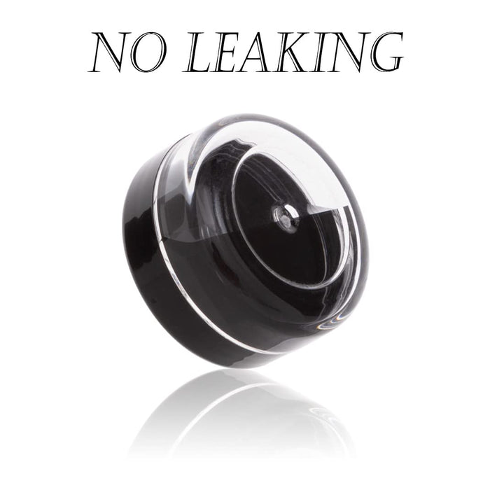 10Pcs Small Travel Containers, Black Sample Jars with Screw Lids, 5 Size 3/5/10/15/20 Gram, 12Pcs Labels and 2Pcs Mini Disposable Spatula, Makeup Sample Containers BPA Free