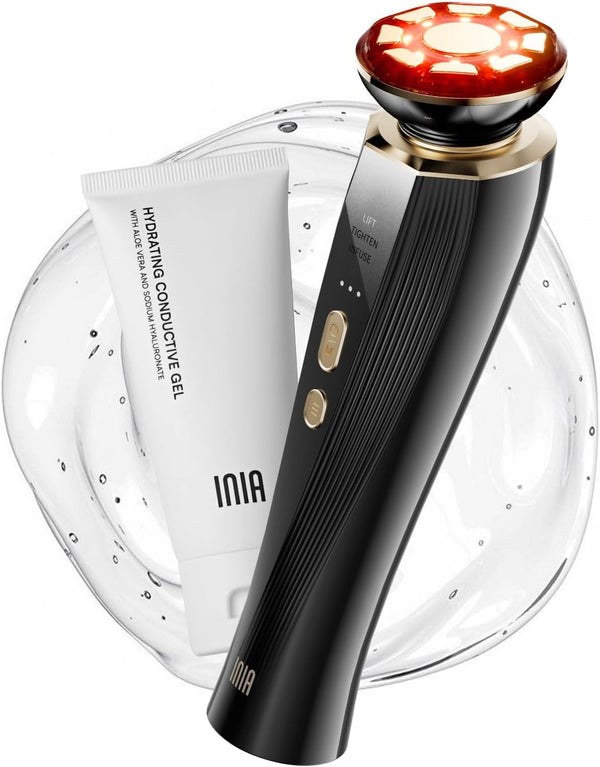 3-In-1 Red Light Therapy for Face and Neck Beauty Device for Puffiness & Skin Firming Skincare Tool (Black)