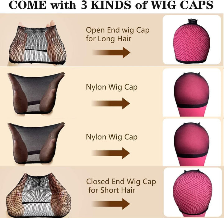 23 Inch Canvas Block Mannequin Head for Wigs Making Display with Wig Caps, T Pins, C Bristle Brush