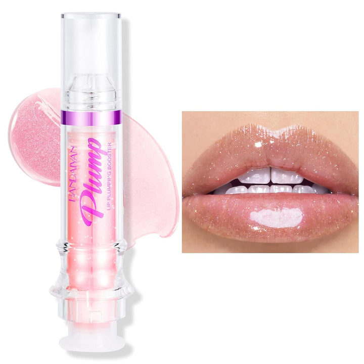 Lip Plumper Gloss, Natural Spicy Lip Plumping Booster, Ultra-Hydrating & Nourishing Plump Lip Plumper, Glossy Finish Fuller Lip Plumping Oil for Women Girls, 01#