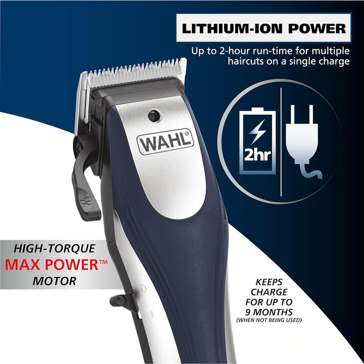 Lithium Ion Pro Rechargeable Cordless Hair Clippers for Men, Woman, & Children with Smart Charge Technology for Convenient at Home Haircutting - Model 79470