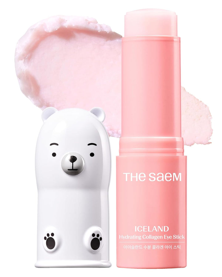 The SAEM Iceland Hydrating Eye Stick 0.24Oz - Cooling Eye Balm for Dark Circles and Puffiness – under Eye Treatment - Reduce Wrinkles and Moisturizing - Minimize Dark & Puffy Eyes - Aqua Scent