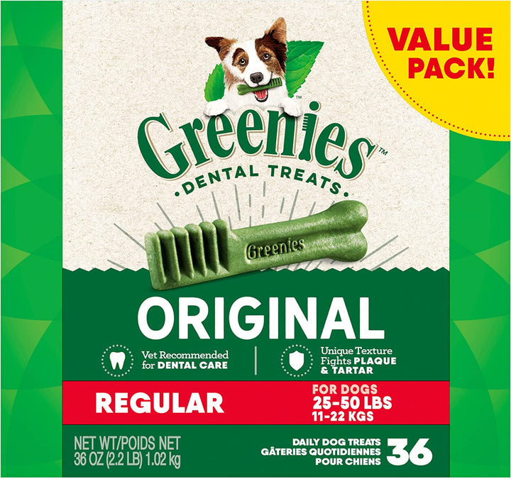 Original Regular Dental Dog Treats, 27 Oz. Pack (27 Treats)
