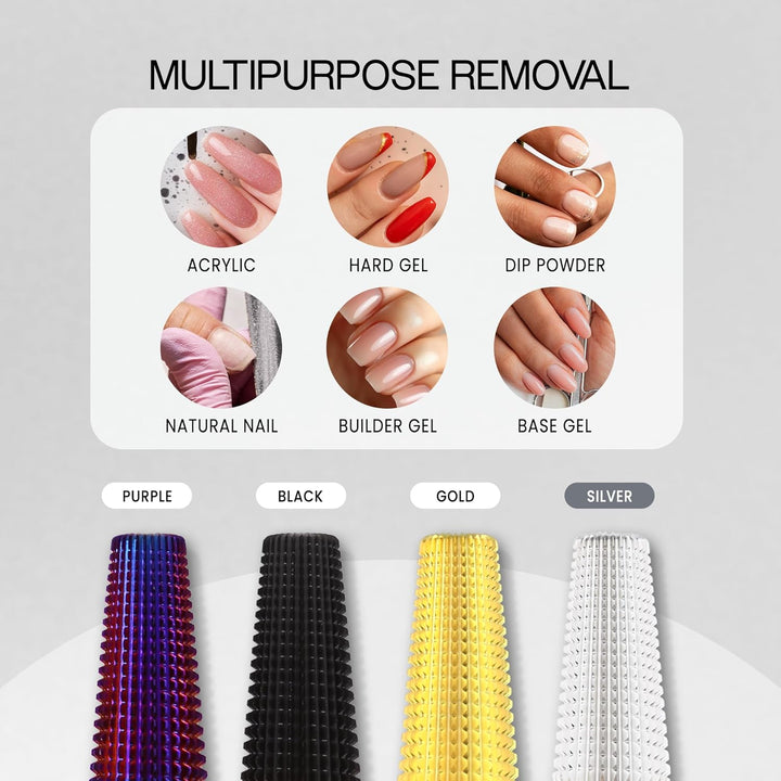 Nail Carbide 5 in 1 Bit - Two Way Rotate Use for Both Left and Right Handed - Fast Remove Acrylic or Hard Gel - 3/32" Shank - Manicure, Nail Art, Drill Machine (Fine - F, Silver)