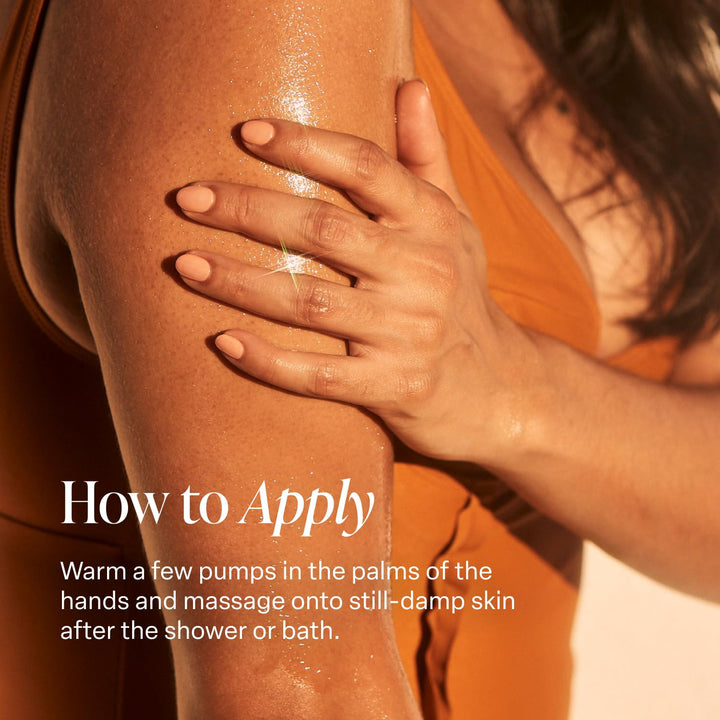 Body Oil. Luxurious Santal Bloom after Shower and Bath Oil Moisturizer for Women and Men. Botanical, Non-Greasy, and Well-Absorbing Lotion for Hydrating Dry Skin. 4Oz Pump Bottle