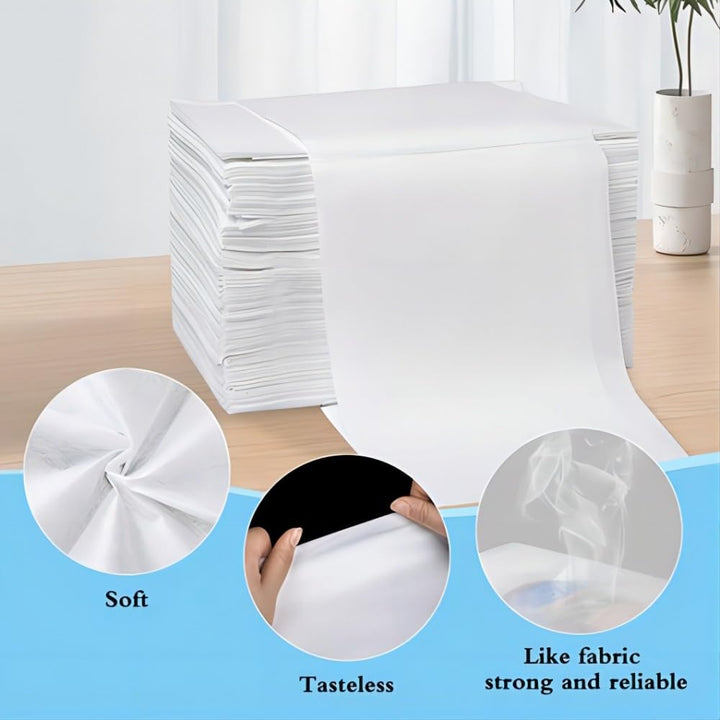 100Pcs Disposable Massage Table Sheets 31.5" X 71" Non-Woven Fabric Bed Covers for Ultimate Hygiene and Comfort in Massage, Tattoo, and Spa Treatments, Breathable and Durable Sheets(White)