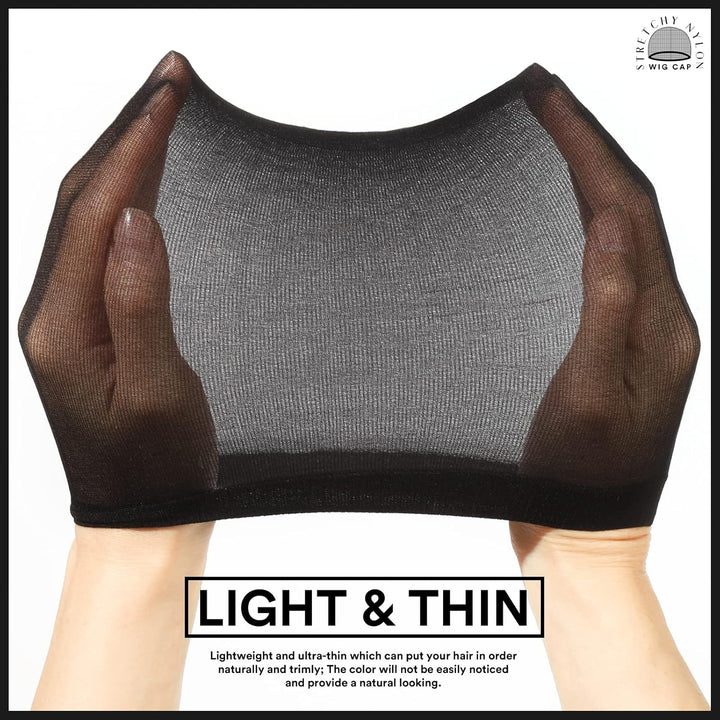 Wig Cap,Black Wig Cap 20 Pieces Wig Caps, Black Stocking Caps, Stretchy Nylon Wig Stocking Caps for Women