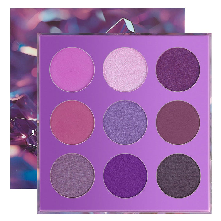 Eyeshadow Palette 9 Colors Blue Eyeshadow Gemstone Shadow Palette Highly Pigmented Mattes Shimmers Smokey Glitter Cream Colorful Powder Blendable Long Lasting Waterproof Makeup Palette