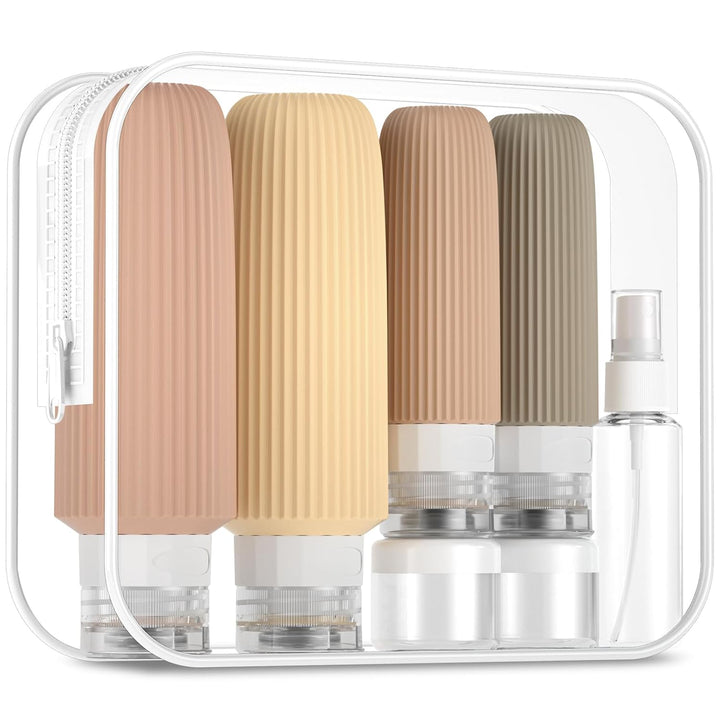 16 Pack Travel Bottles Set, TSA Approved Leak Proof Silicone Squeezable Containers for Toiletries, Refillable Travel Accessories for Conditioner, Shampoo, Lotion & Body Wash Accessories