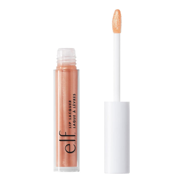Lip Lacquer, Nourishing, Non-Sticky Ultra-Shine Lip Gloss with Sheer Color, Infused with Vitamins a & E, Vegan & Cruelty-Free, Whisper Pink