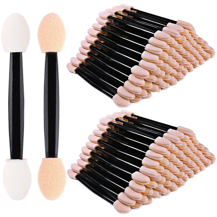 200 PCS 3 Inch Disposable Eyeshadow Brushes, Sponge Makeup Applicators Dual Sides