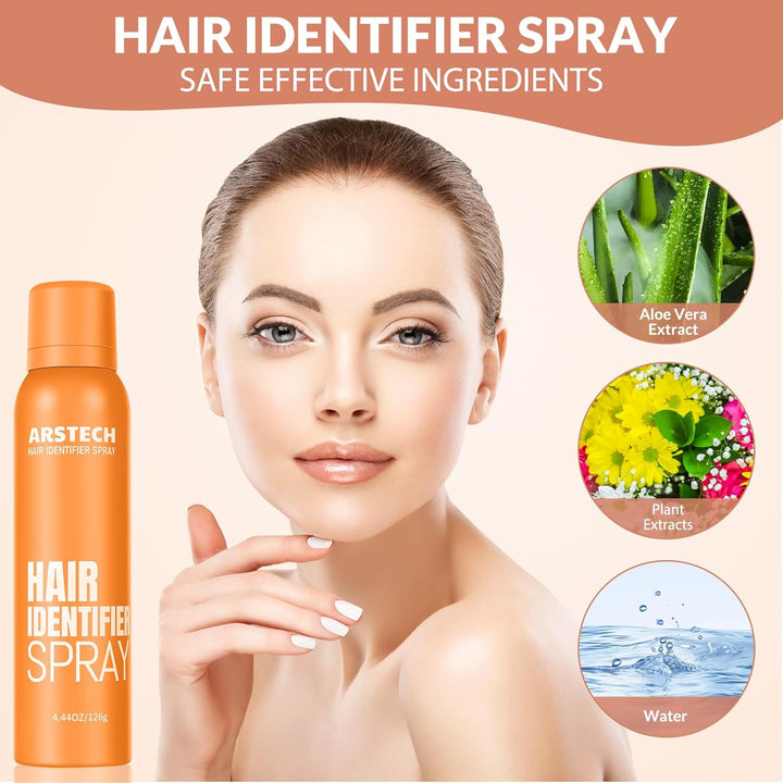 Hair Identifier Spray for Face Shaving Dermaplaning Tool Dermaplane Razor for Women Face Skin Body Dermaplane Spray for Women Face with 4 Face Razor for Face Shaver Kit Facial Hair Spray Hair Removal