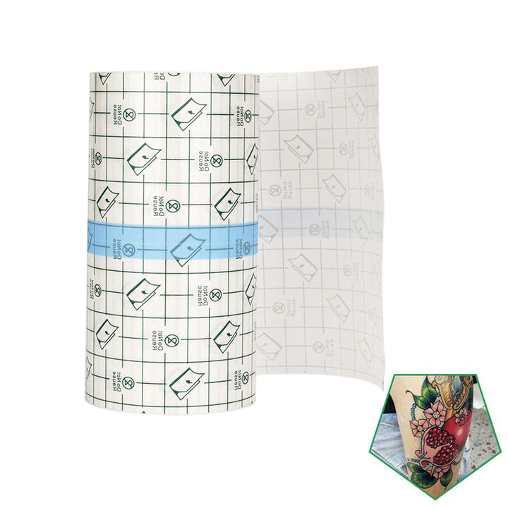 Tattoo Aftercare Bandage Roll 6" X 2 Yard - Waterproof Transparent Film for Tattoo Initial Healing and Skin Repair Adhesive Tattoo Supply Wrap