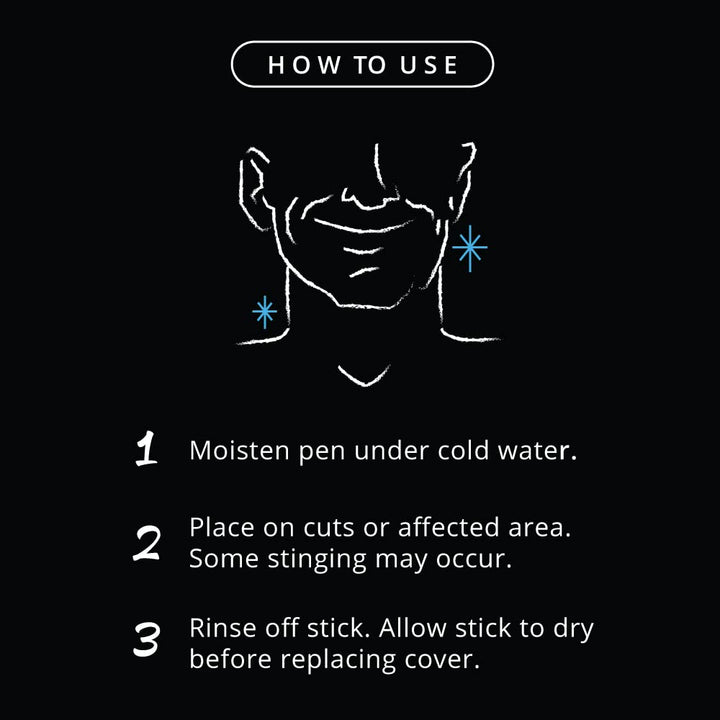 Alum Styptic Pen - Styptic Alum Stick for Post Shaving Irritation & Heals Accidental Cuts (0.35 Oz) (1 PACK)